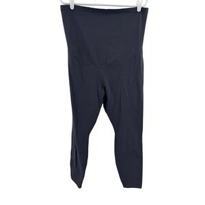 Pact Black XL Maternity Organic Cotton Leggings neutral casual mom stretch